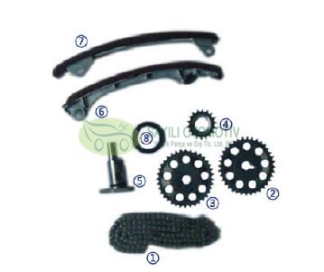 Zincir Seti Corolla 02-07 1.8 2Zz-Ge  Mr2 01-